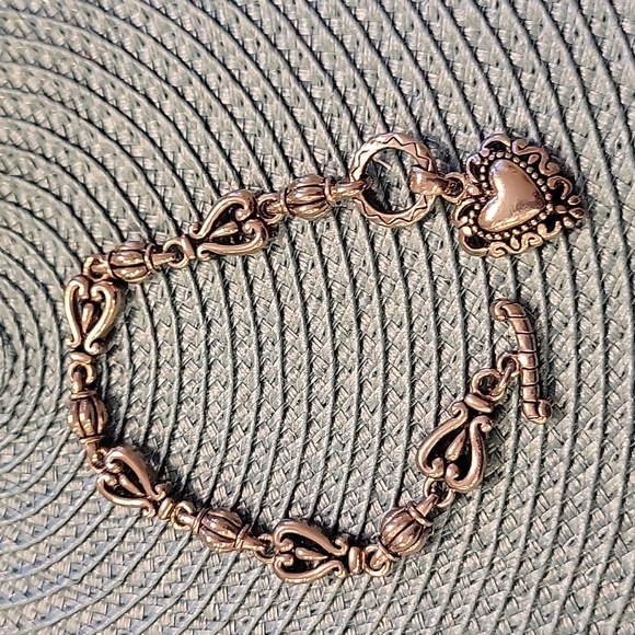 Hefty Silver Heart Bracelet - Picture 2 of 6